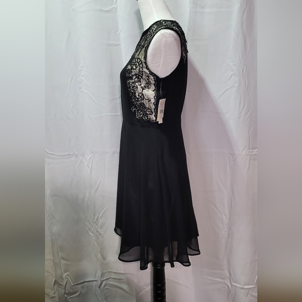 J. Taylor Women's Black NWT Sequins Sleeveless Formal Mini Dress Size 4 (Small) - Picture 7 of 13